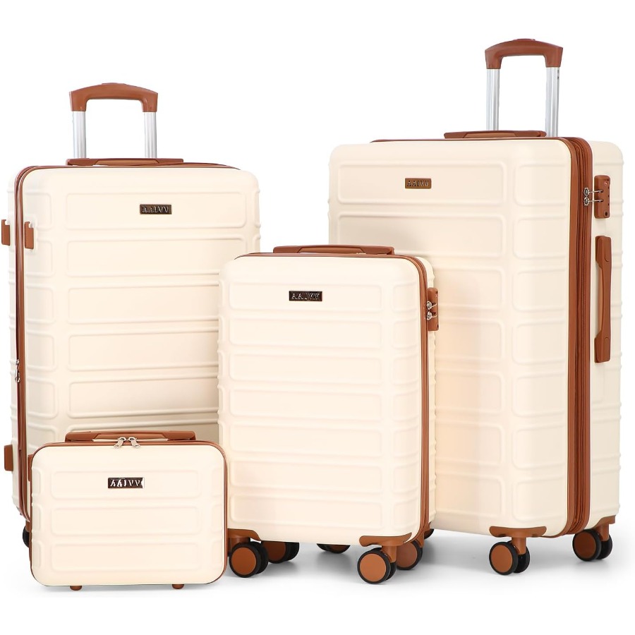 Expandable Hard Shell Luggage Set - Ensemble de 4 valises de voyage