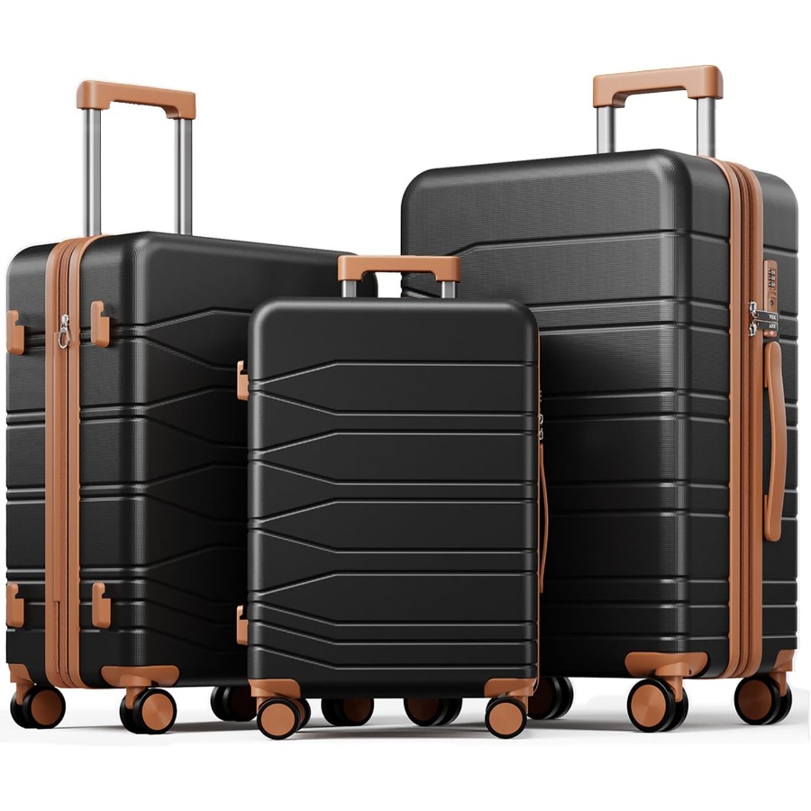 Expandable Hard Shell Luggage Set - Ensemble de 3 valises extensibles avec