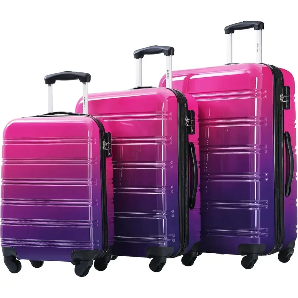 Expandable Hard Shell Luggage Set - Ensemble de 3 valises rigides à