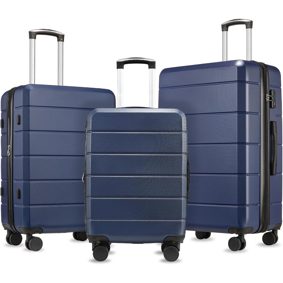 Expandable Hard Shell Luggage Set - Ensemble de bagages rigides extensibles avec