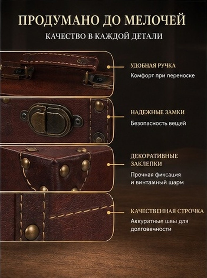 Retro Vintage Trunk Suitcase - Valise vintage de style britannique, boîte