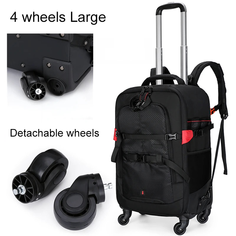 Foldable Rolling Luggage Bag - Sac à dos photographique à roulettes