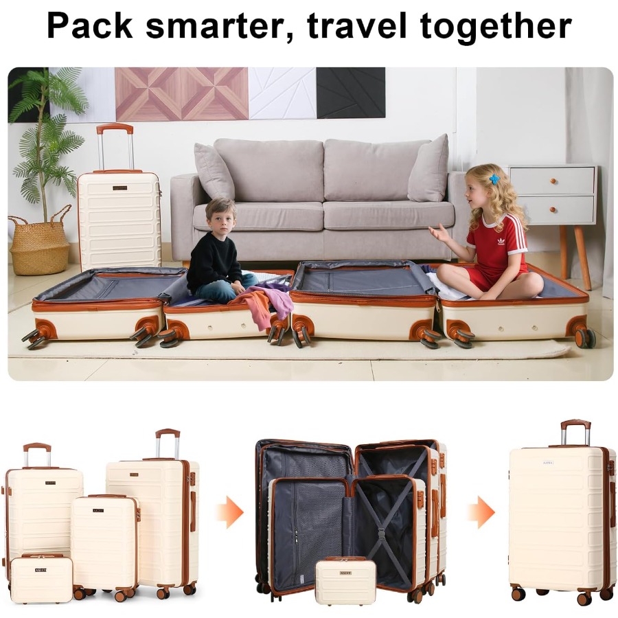Ensemble de 4 valises de voyag - Expandable Hard Shell Luggage Set avis et prix