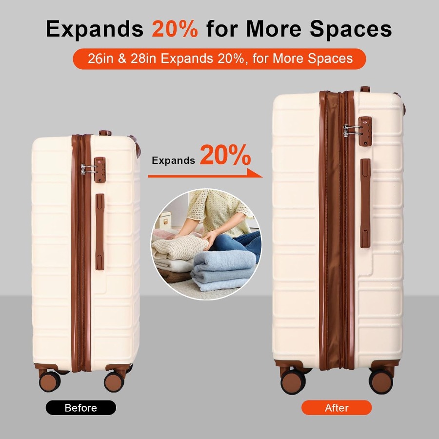 Ensemble de 4 valises de voyag - Expandable Hard Shell Luggage Set avis et prix