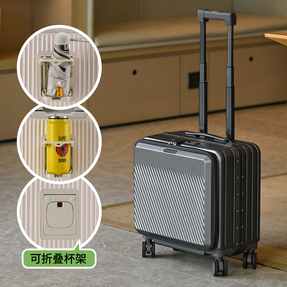 Valise cabine à ouverture fron - Aluminum Frame Carry On Luggage avis et prix