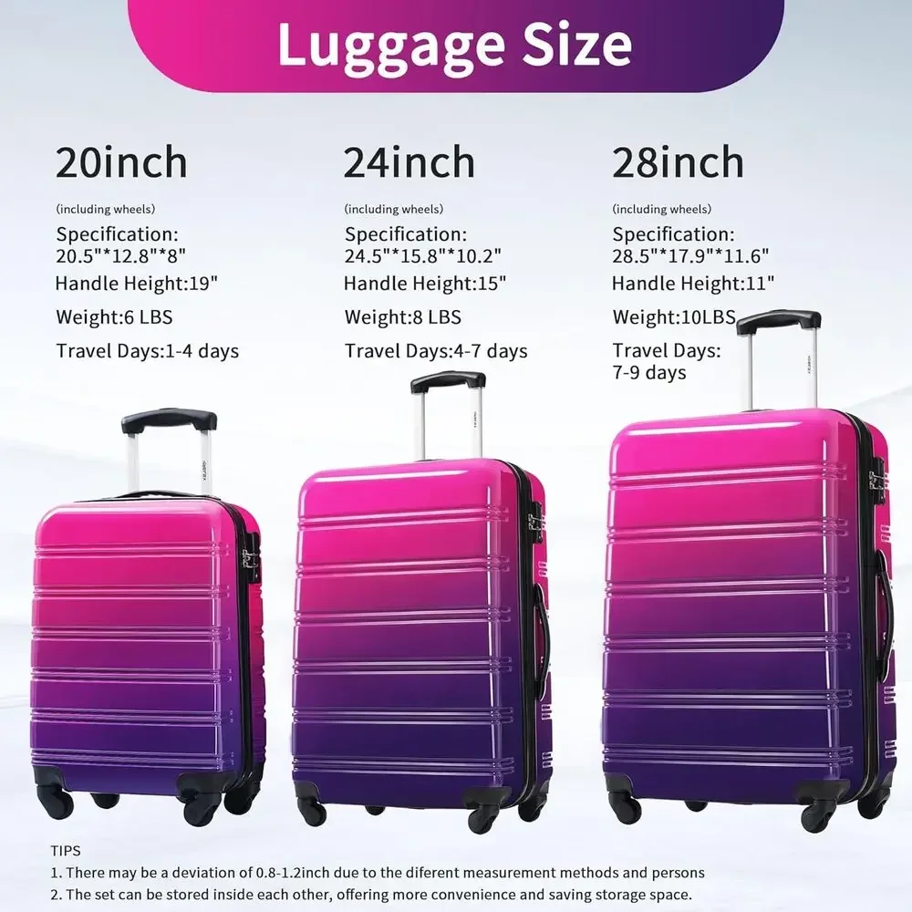 Ensemble de 3 valises rigides  - Expandable Hard Shell Luggage Set avis et prix