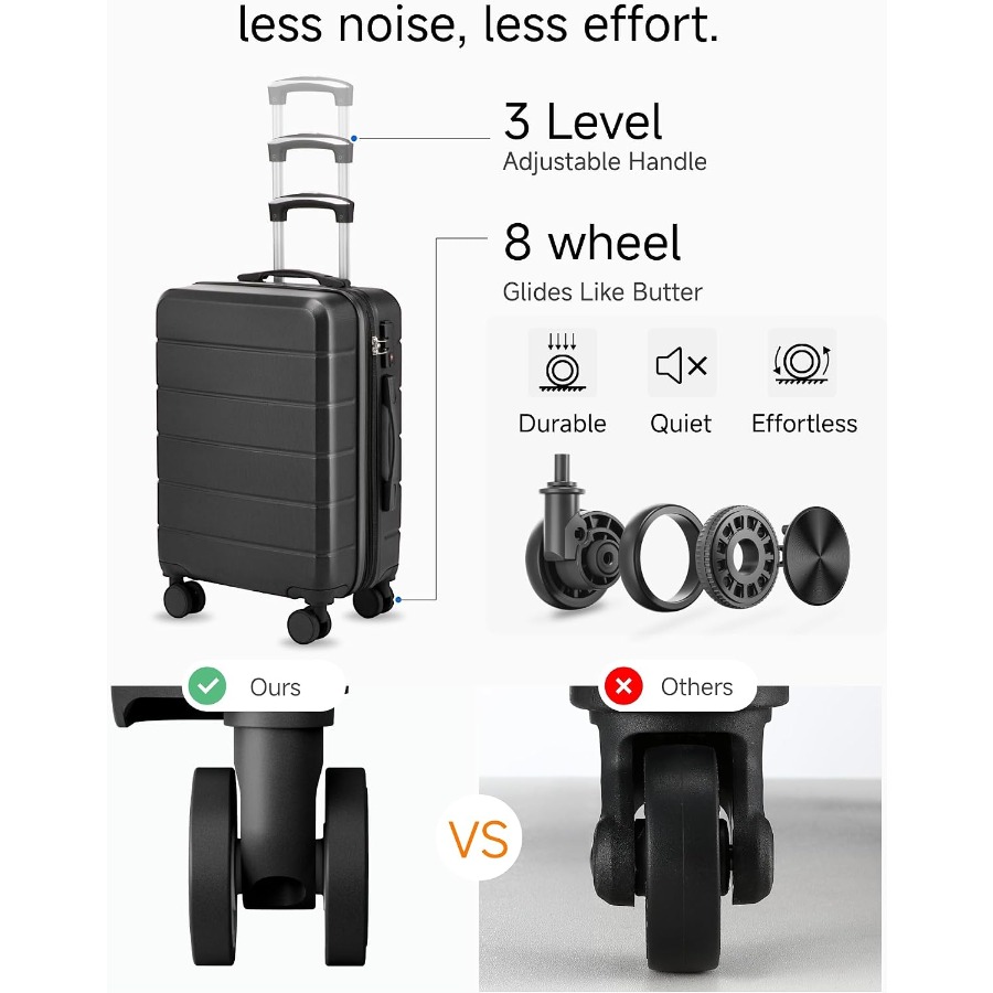 Ensemble de bagages rigides ex - Expandable Hard Shell Luggage Set avis et prix