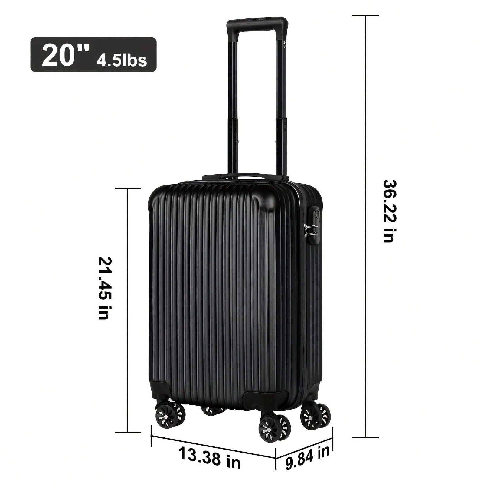 Valise à roulettes rigide de 2 - Spinner Wheel Rolling Suitcase 20 Inch avis et prix
