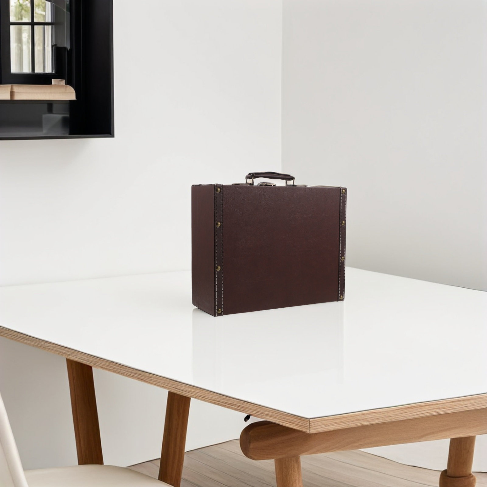 Boîte de rangement rétro en bo - Retro Vintage Trunk Suitcase avis et prix
