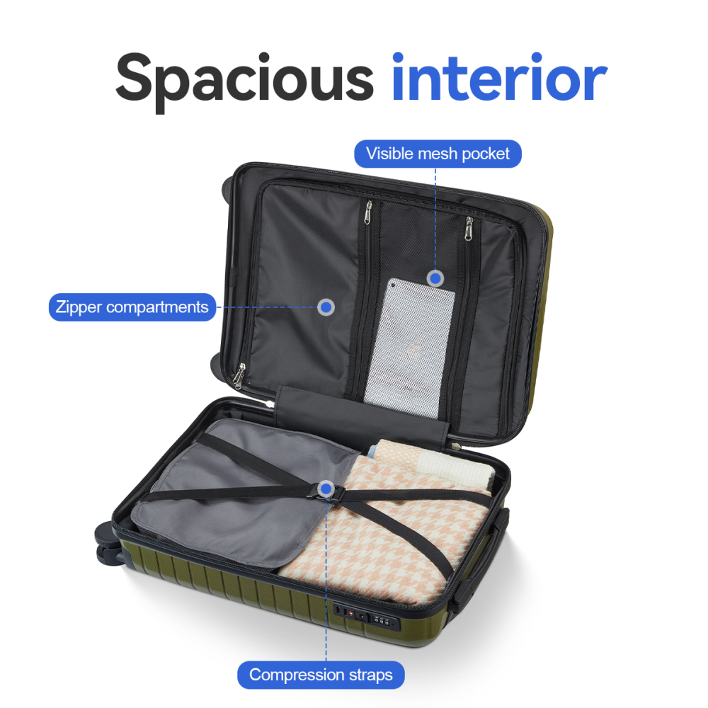Ensemble de 5 valises rigides  - Spinner Wheel Rolling Suitcase 20 Inch avis et prix