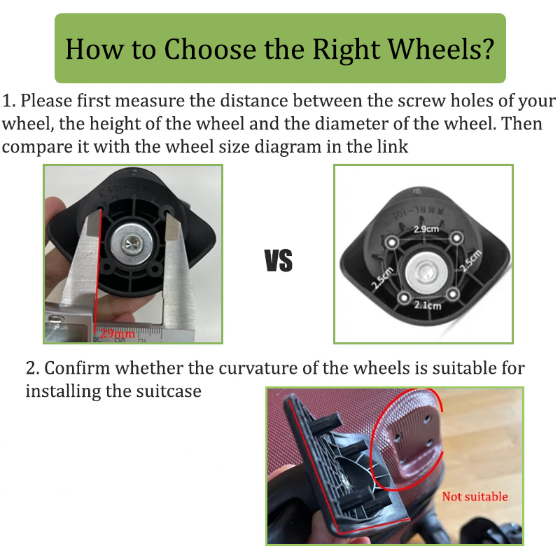 Roulettes pivotantes de rempla - Silent Replacement Luggage Wheels avis et prix