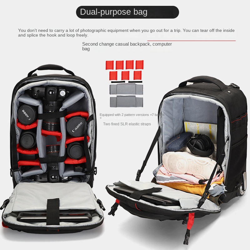 Sac à dos photographique à rou - Foldable Rolling Luggage Bag avis et prix